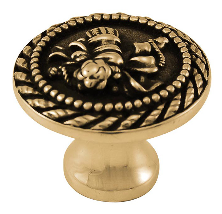 Sforza Mushroom Knob, Antique Gold