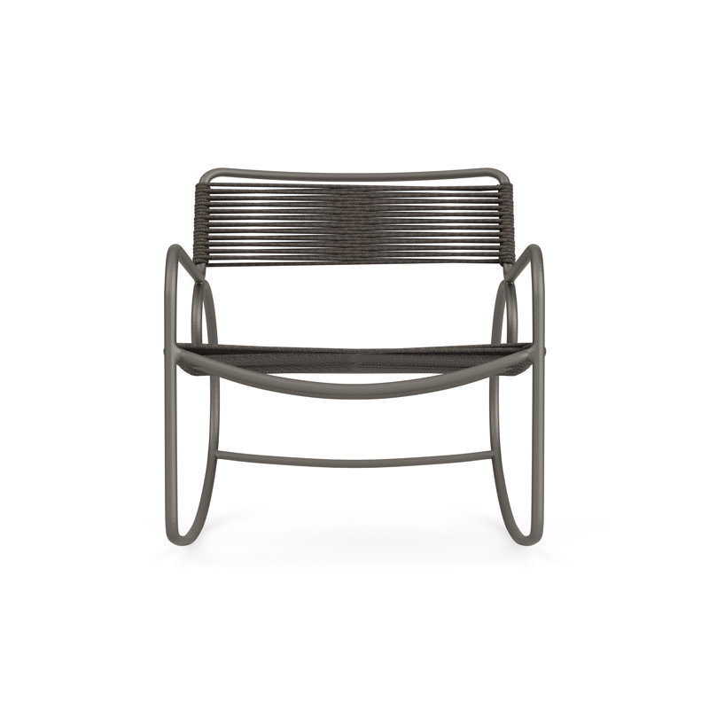 Walter Lamb Outdoor Rocker Chair, Mica/Brown