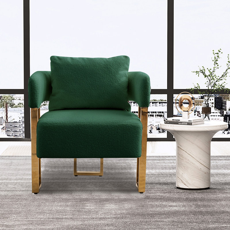 Fauteuil en molleton rembourré de 2 pièces en métal, idéal pour le vestiaire, le bureau et le salon.