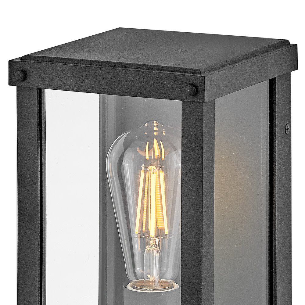 Outdoor Wall Lantern, Aged Zinc