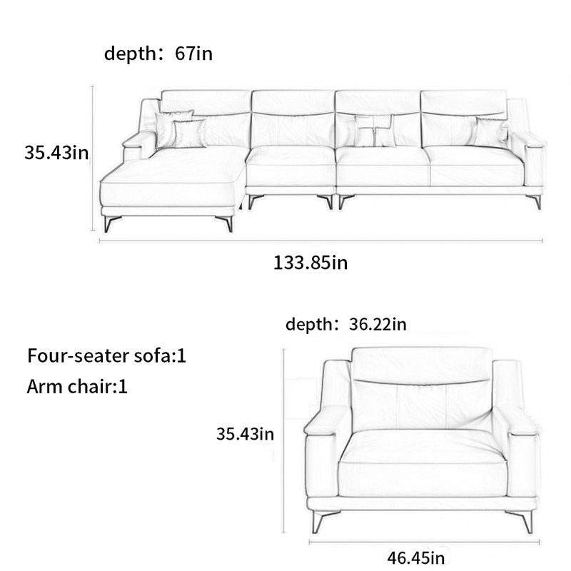 Nordic minimalist sofa