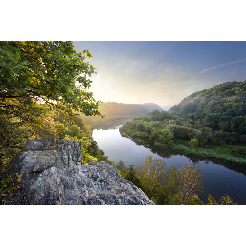Morning on the River - Photographie sur toile tendue, H 32 po x l 48 po