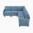 Hultgren 112" Modern & Contemporary 6-Piece Sectional Sofa - Textured Upholstery Sectional Sofa, Hidden Storage, Button-tufted Details