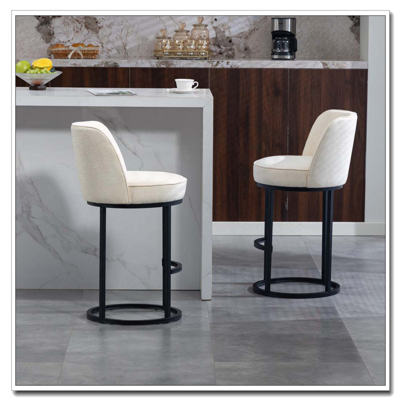 Counter Height Bar Stools Set, Beige