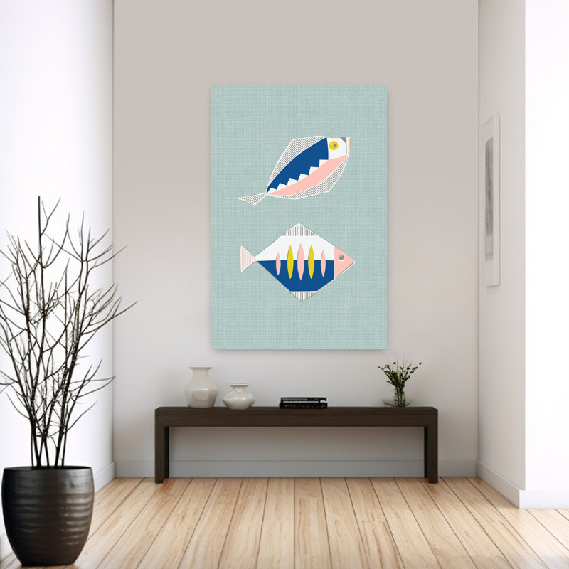 Art contemporain contemporain abstrait géométrique, H 60 po x l 40 po, Bleu