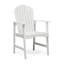 Chaises de salle à manger en bois au fini blanc pour patio (de 2)