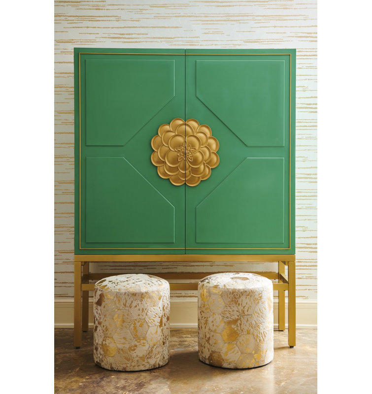 Lux Round Leather Pouf