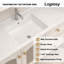 Lavabo de salle de bain encastrable rectangulaire en céramique blanche avec trop-plein L 20 po x l 16 po