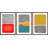 Abstract Vibrant Color Blocks " Mid-Century Color Blocks And Spirals " 3 - Pieces-91259851-91259850