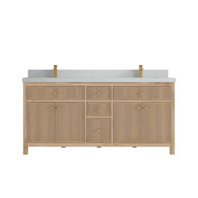 Sonoma 72'' Double Bathroom Vanity with Quartz Top