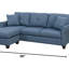 Canapé modulaire réversible en polyfibre capitonné-17045304