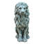 Statue de lion en oxyde de magnésium assis, lion résistant aux intempéries, 14,76 x 10,23 x 21,25 po, oxyde de magnésium, 1 pièce, statue, vert grisâtre