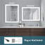 Miroir de salle de bain lumineux à DEL avec lumière latérale avant de 36 po x 28 po, désembuage de 5 minutes, réflexion Full HD, 3 couleurs à intensité variable, fixation murale-117994571