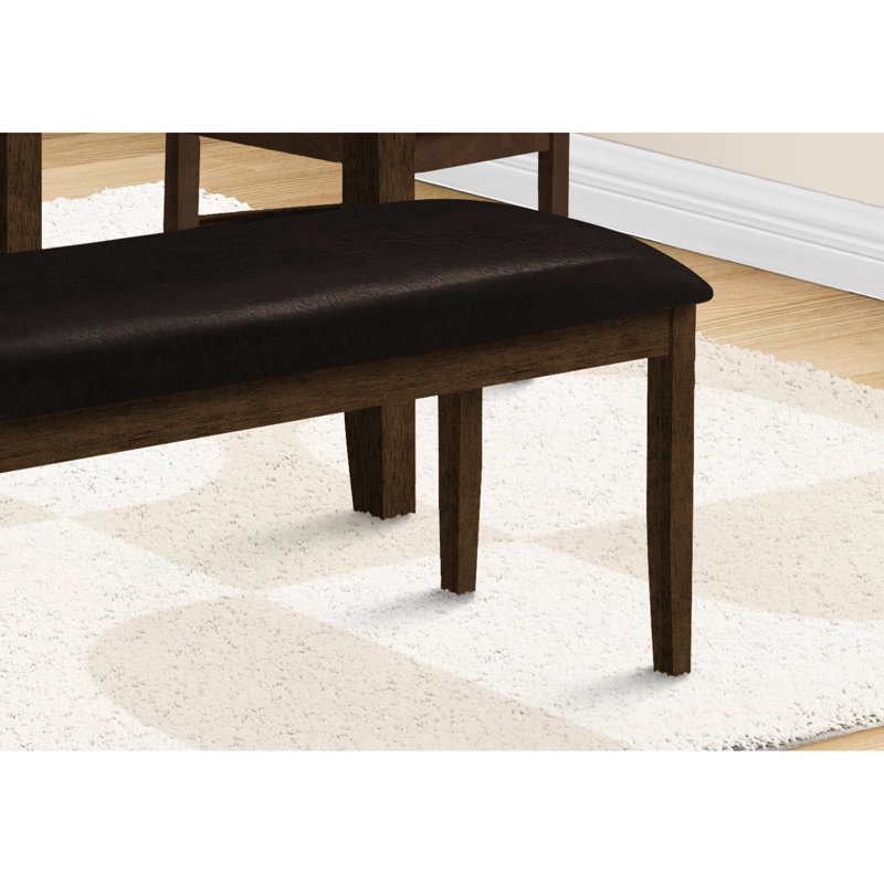 Banc 48 po rectangulaire pour différents espaces - Siège d'entrée en bois brun et rembourré de mousse