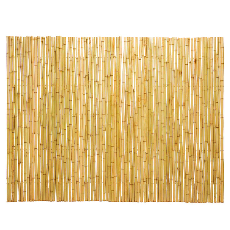 Backyard X-scapes Natural Bamboo Fencing High Outdoor Decorative Rolled Fence Panel 4 Ft L X 1 In D, 7.5 Ft H x 4 Ft L x 1" D