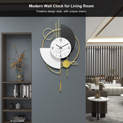 Horloge murale Eustace pour le salon, pendule numérique 3D