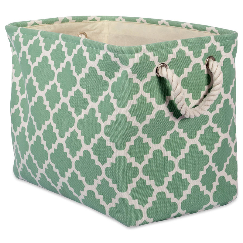 Bac en tissu à treillis rectangulaire Stork, H 12 po x l 10 po x P 16 po, Vert vif