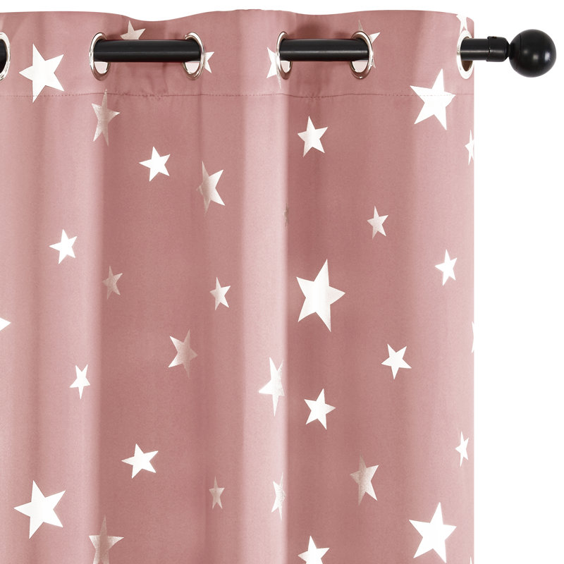Rideau en polyester, L 38 po x L 72 po, Rose corail