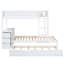 Lit superposé blanc Twintwin avec prises et lit gigogne - chambre à coucher moderne avec bureau, rangement, lit simple