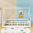 Twin Wooden Tent-Shaped Teepee Floor Bed-882921737