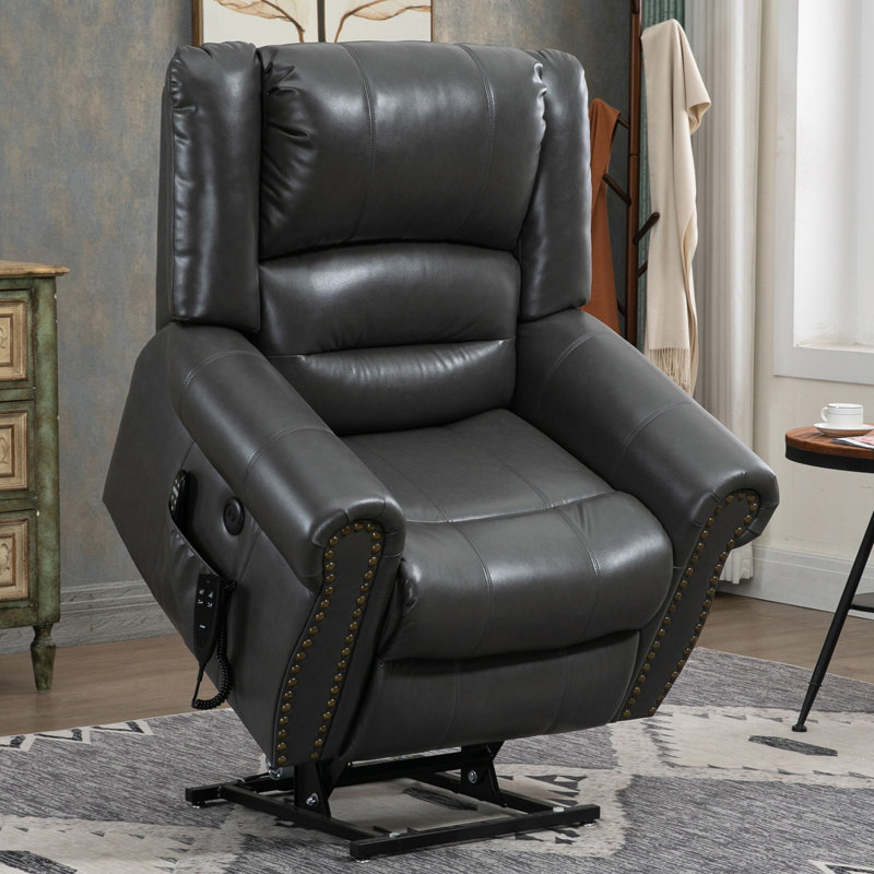 Fauteuil inclinable Lift Assist, Similicuir gris