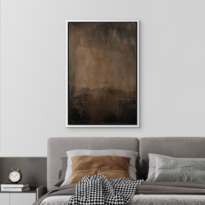 Abstrait, scène pastorale tranquille, paysage, illustrations, campagne française rustique, Blanc, H 36 po x l 24 po