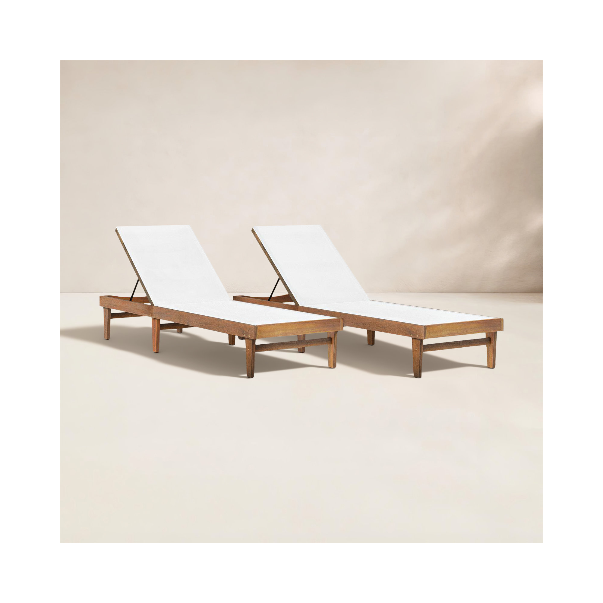 Scheiner 24'' Outdoor Acacia Chaise Lounge, Teak
