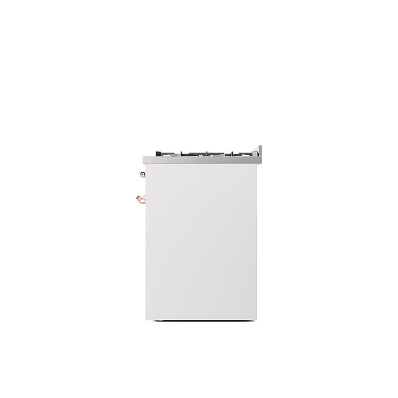 Cuisinière à double carburant 30 po ILVE Nostalgie II, Gaz naturel, Blanc / Cuivre