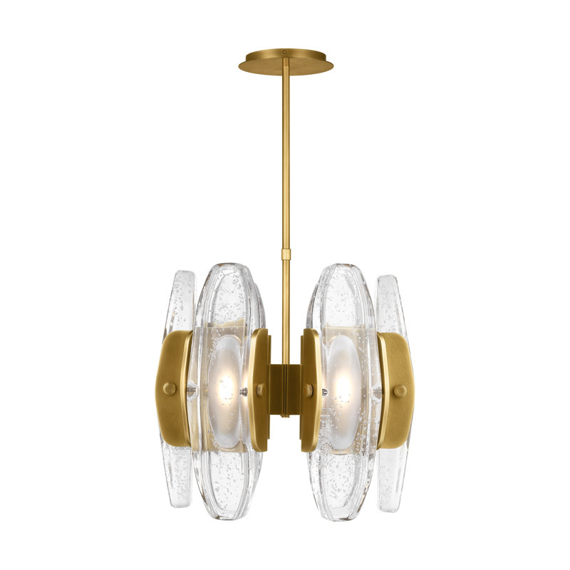 Wythe 6 - Light LED Chandelier, Plated Brass