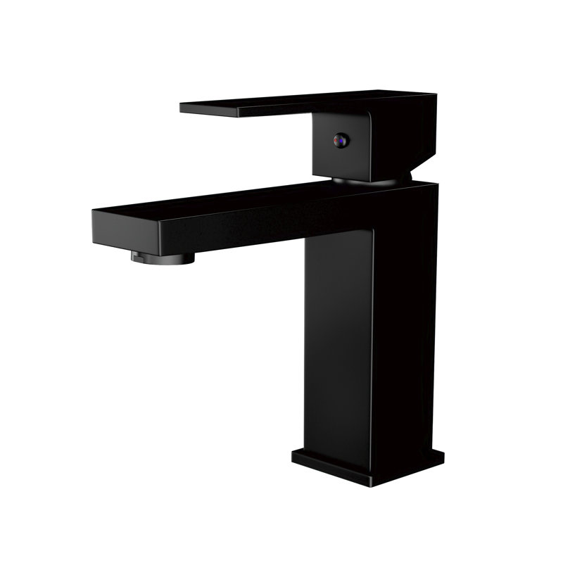 Ayna Decors Brass Bathroom Faucet for Sink, Single Hole Faucet with Water Supply Lines, Matte Black