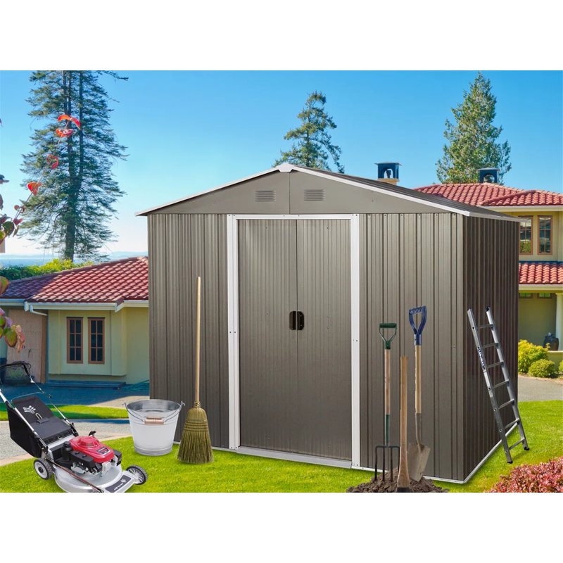 8 ft. W x 6 ft. D Metal Storage Shed