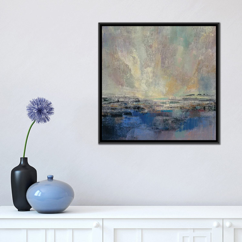 «Coastal View II» par Silvia Vassileva - reproduction, Black Framed, H 18 po x l 18 po x P 1,5 po, Aucun mat