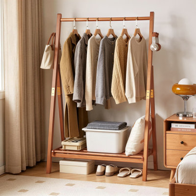 39.37 " Solid Wood Clothing Rack