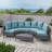 Trafford 5 Piece Rattan Sectional Seating Group with Cushions