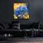 Art mural en verre Bayou Breeze «Hyacinth In The Hibiscus» par Carol Cavalaris, 36 po x 36 po