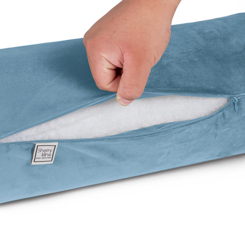 Reversible Throw Pillow, Light Blue