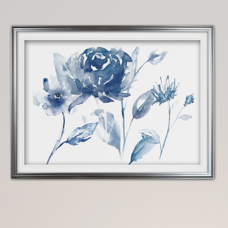 Translucent Blues I - reproduction de cadre photo, Argent, H 20 po x l 24 po x P 1,5 po