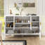 Buffet moderne de 55 po de largeur avec tablettes réglables et crochets doubles-311951949