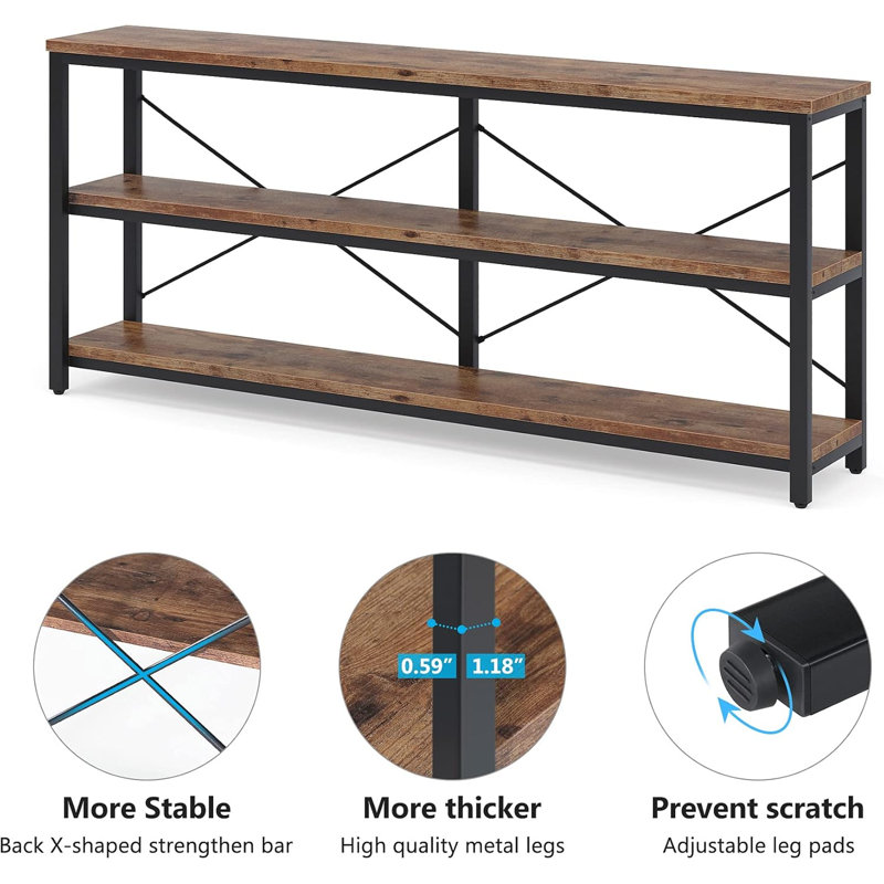Console extra longue 70,86 po, H 35 po x l 71 po x P 12 po