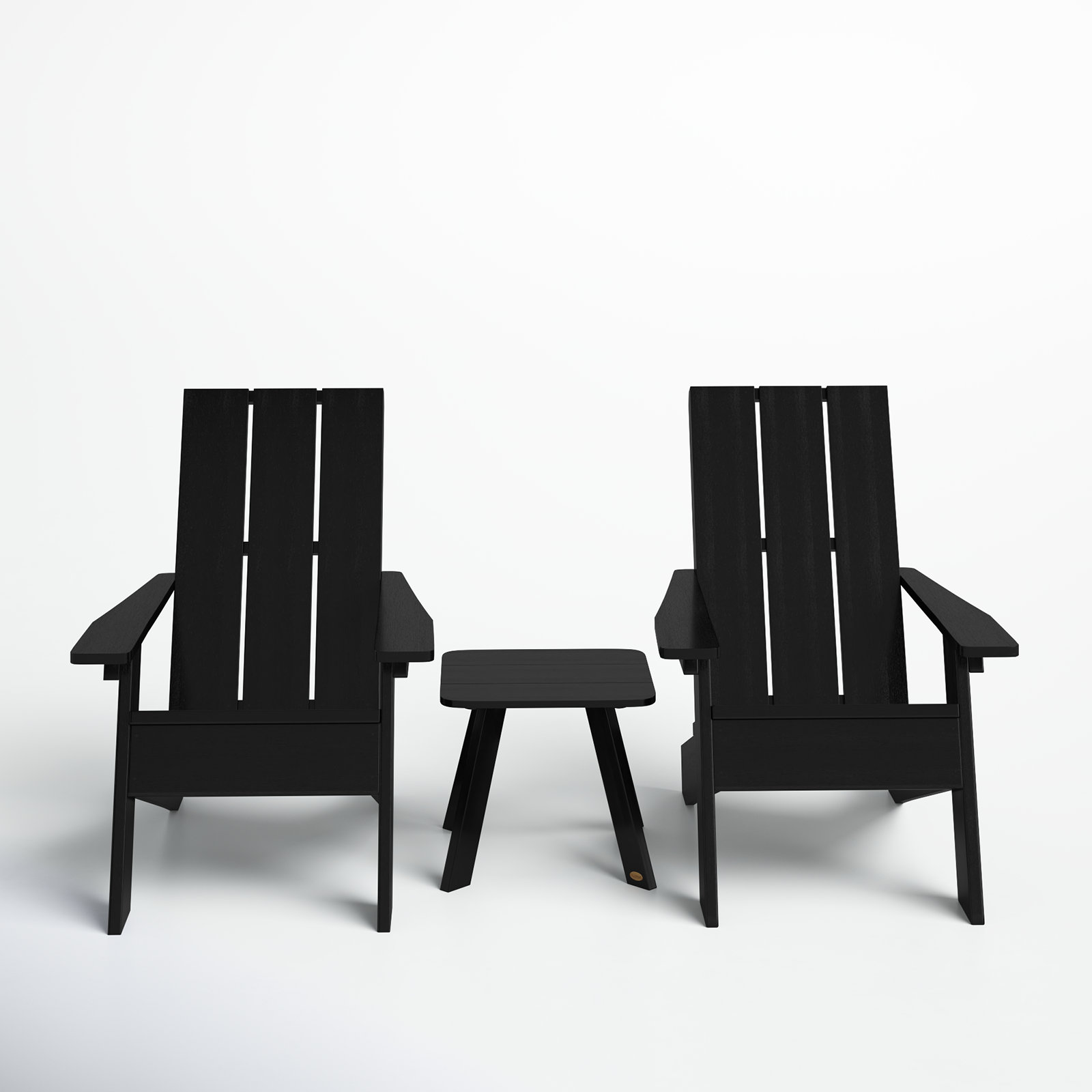 Byrnes 2 - Person Patio Conversation Set, Black