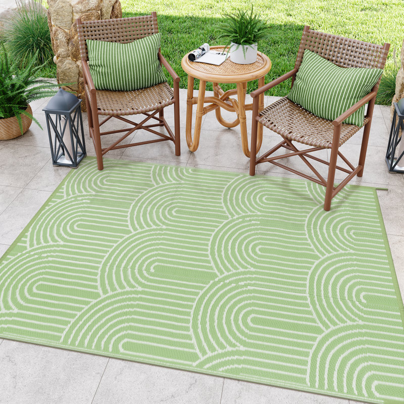 George Oliver Botho Outdoor Rug Patio Waterproof Reversible Camping ...