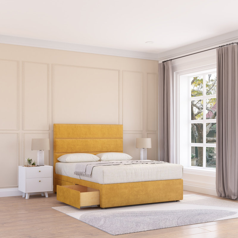 Upholstered Bed, Double (4'6), Orange