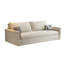 Canapé-lit causeuse 100% polyester beige-130068679