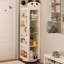 Beige Modern Manufactured wood rotating bookshelf