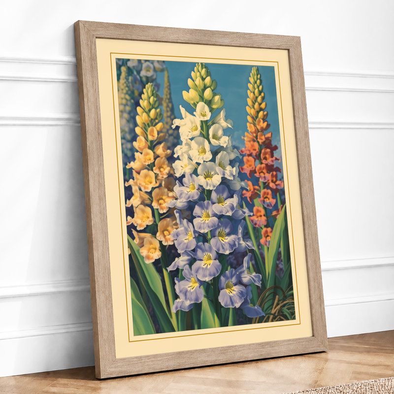 Bloom Study Botanical - Framed Print, Oak, A3 - 42.0 x 29.7 cm