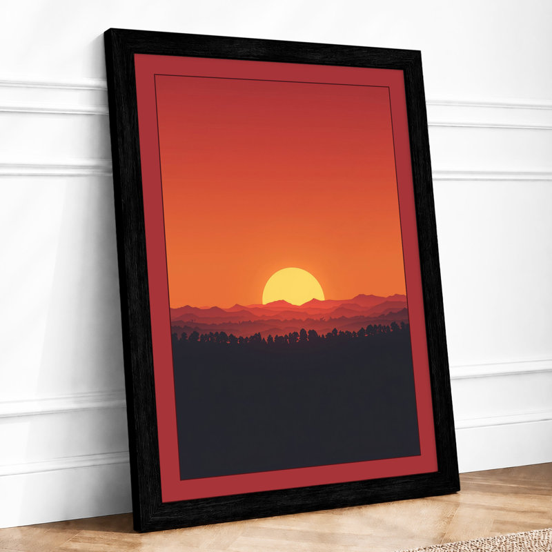 Golden Horizon Minimalist - Print, Black, A3 - 42.0 x 29.7 cm
