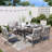 Mongeon Patio Dining Set with Rectangular Table , Cushions Included-95203852