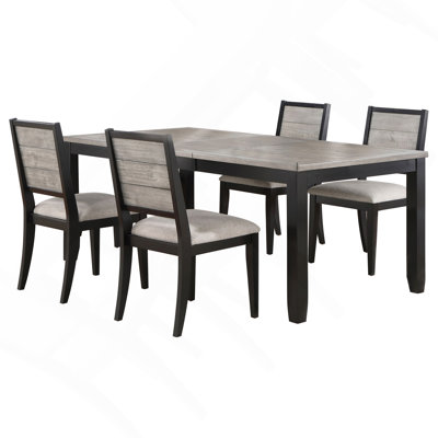 Dining Set, Black Wooden, Dining Room Furniture