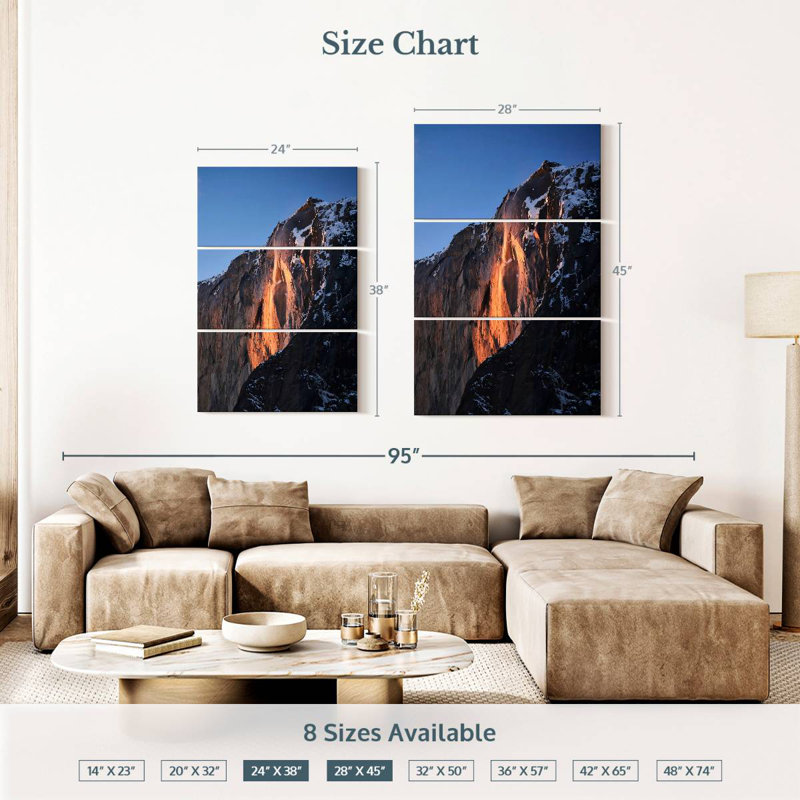 Alvord Yosemite Phenomenal Firefall, 38" H x 24" W
