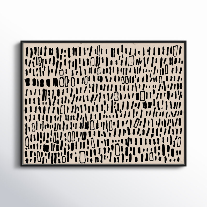 Tribal Code by Filippo Ioco, Black, 31.5" H x 41.5" W x 2" D